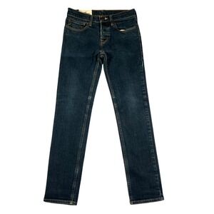 Hollister Skinny Jeans Mens 28x30 Dark Wash Blue Denim Button Fly Stretch 1922